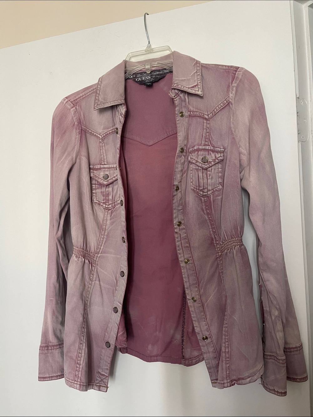 GUESS Washed Mauve Pink top/jacket